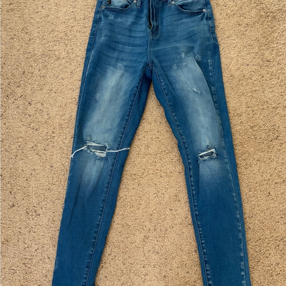 KanCan Medium Blue Distressed Skinny Jeans